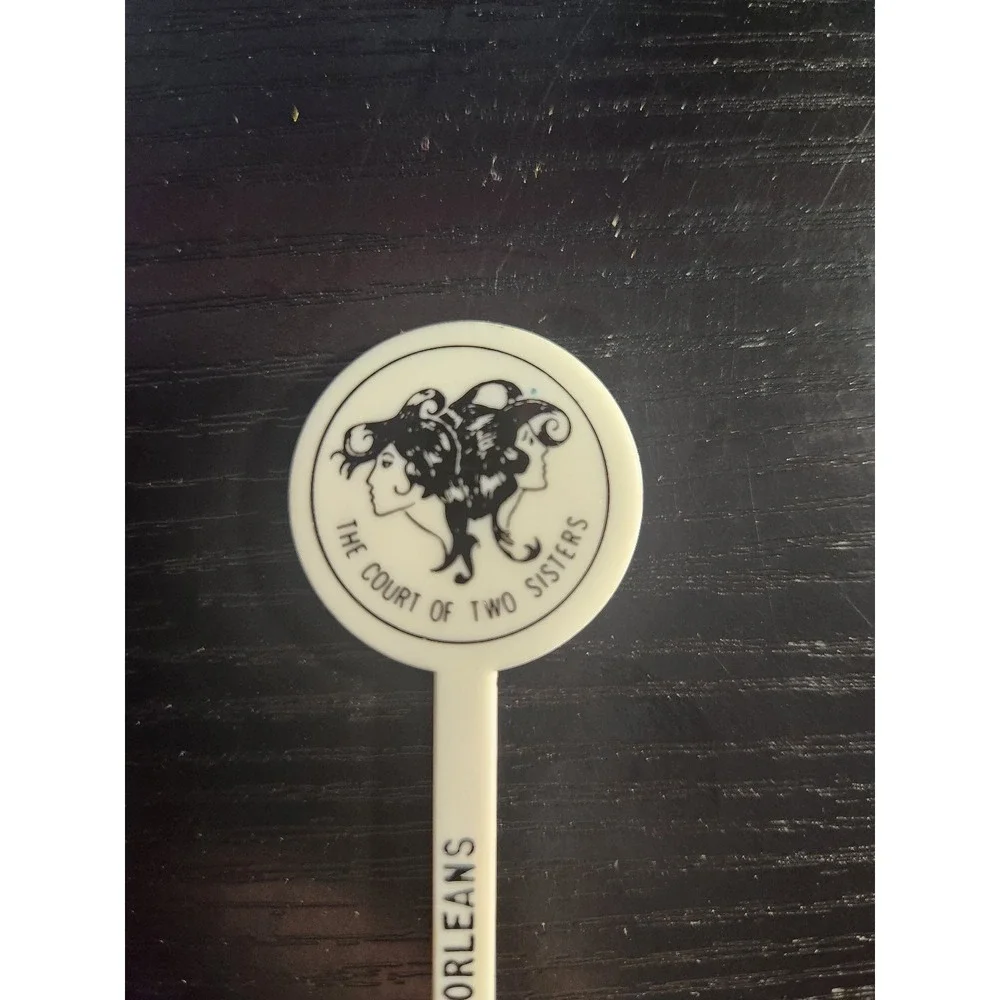 The Court of Two Sisters Swizzle Stir Stick New Orleans French Quarter Plastic